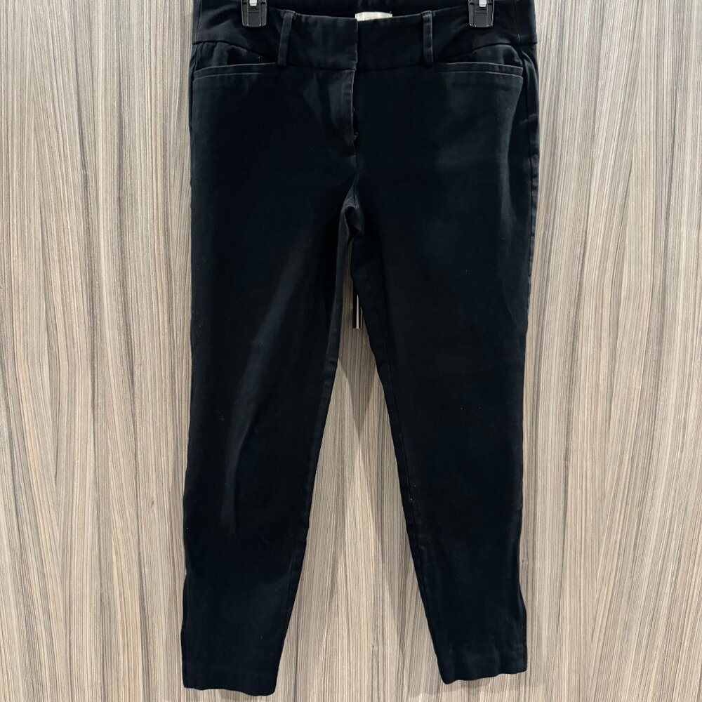 LOFT Black Ankle Zip Pants | Size 6 | Original Fit